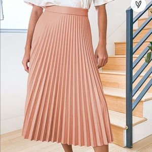 Lulus blush pink midi skirt